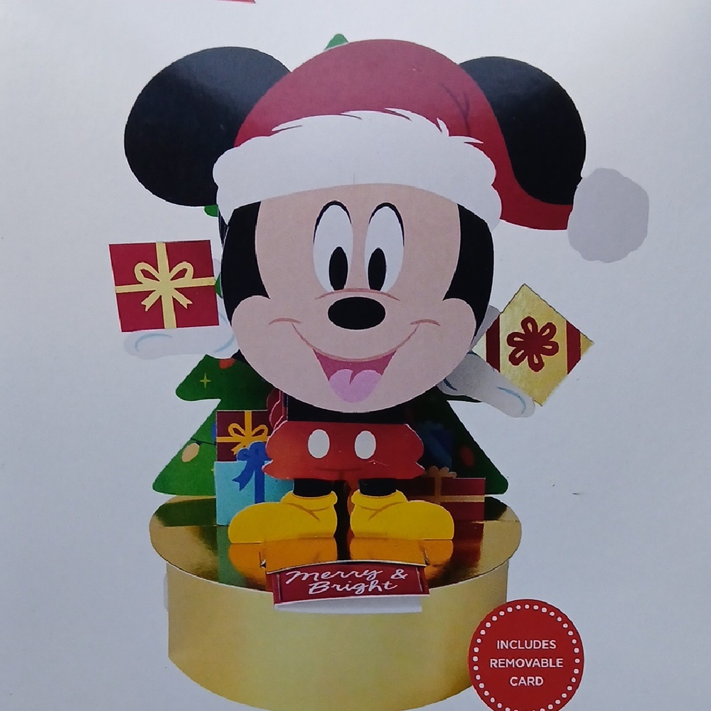 Disney Mickey Mouse Festive Decor with Red and Gold Highlights